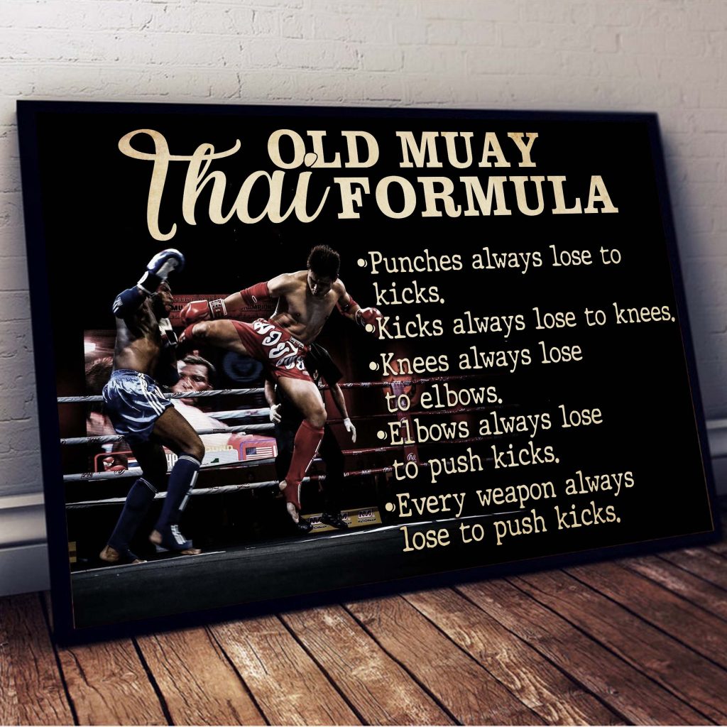 Old Muay Thai Formula Poster Training Room Decor Lesson Rules Poster Unframed