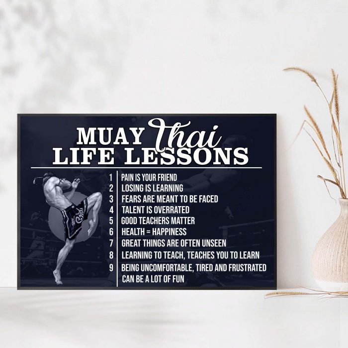 Muay Thai Poster Martial Arts Life Lessons Style Wall Art Home Decor Poster Unframed
