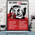 10 Rules Jiu Jitsu Life Lessons Vertical Poster For Men Son Gift Loving Sport Jiu Jitsu