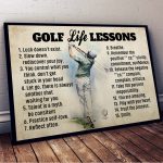 Golf Life Lesson Poster Motivational Wall Art Inspirational Pictures For Golf Player