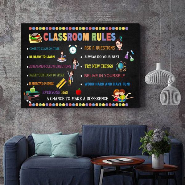 In This Classroom Poster Classroom Expectations Education Motivaltional Wall Art