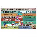 When You Enter Library Poster –  Library Book Room Wall Art Decorate