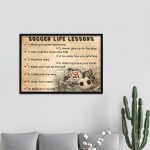 Personalized Name Number Soccer Poster, Soccer Life Lessons Poster Inspirational Gift for Soccer Players, Soccer Wall Art Print Boy’s Bedroom Home Decor