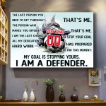 Personalized Soccer Player Poster, The Role Of The Defender Wall Art Poster, Motivaltional Gift For Soccers Football Boy, Bedroom, Boy’s Room Decor, HorizonTal Posters Unframed