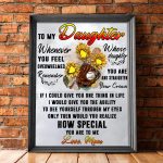 Flowers To My Daughter Today Is A Good Day Softball Poster Unframed