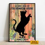 Rainbow Bridge Personalized Beloved Cat Pet Memorial Gifts Custom Name Poster Unframed