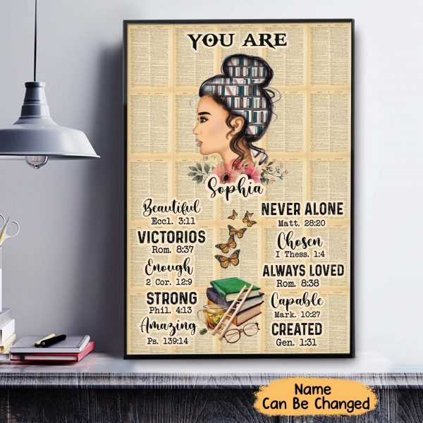 Custom Name Vintage Metal Tin Sign Just a Girl Who Loves Books Library Study Poster Unframed