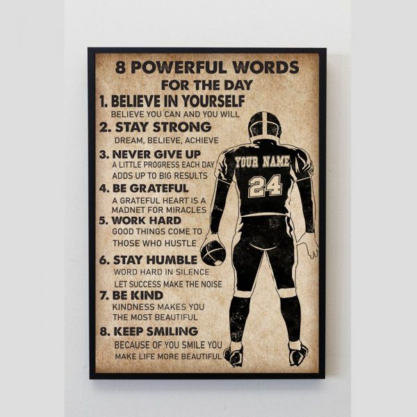 Canvas Print - Custom Football Player