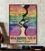 Personalized Name I Choose You, Kissing Poster, LGBT Poster, Personalized LGBTQ Couple Gift