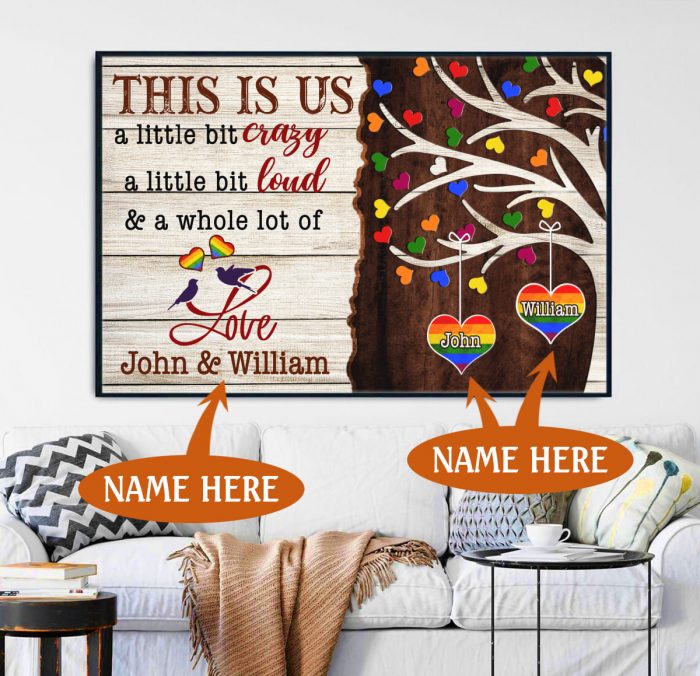 Personalized Name This Is Us Lgbt Couple Poster Unframed Pride Couple Anniversary Gift