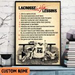 Custom Number Name Lacrosse Life Lessons Special Poster Gift For Sport Lovers