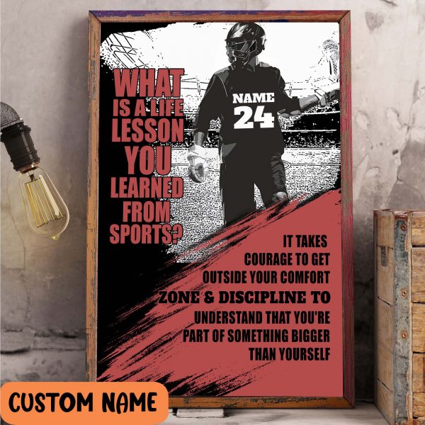 Custom Number Name Lacrosse Life Lessons Special Poster Gift For Sport Lovers