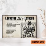 Lacrosse Life Lesson Poster Inspirational Wall Art Lacrosse Player Son Gift