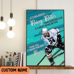 Hockey Player Being Better Than You Were The Day Before Poster – Hockey Motivational Wall Art