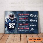 American Football Personalized Poster – Your Team Becomes Your Team Home Decor Wall Art