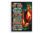 Boxing I Play To Feel Strong Poster Kickboxing Fitness Lover Gift Home Gym Room Decor