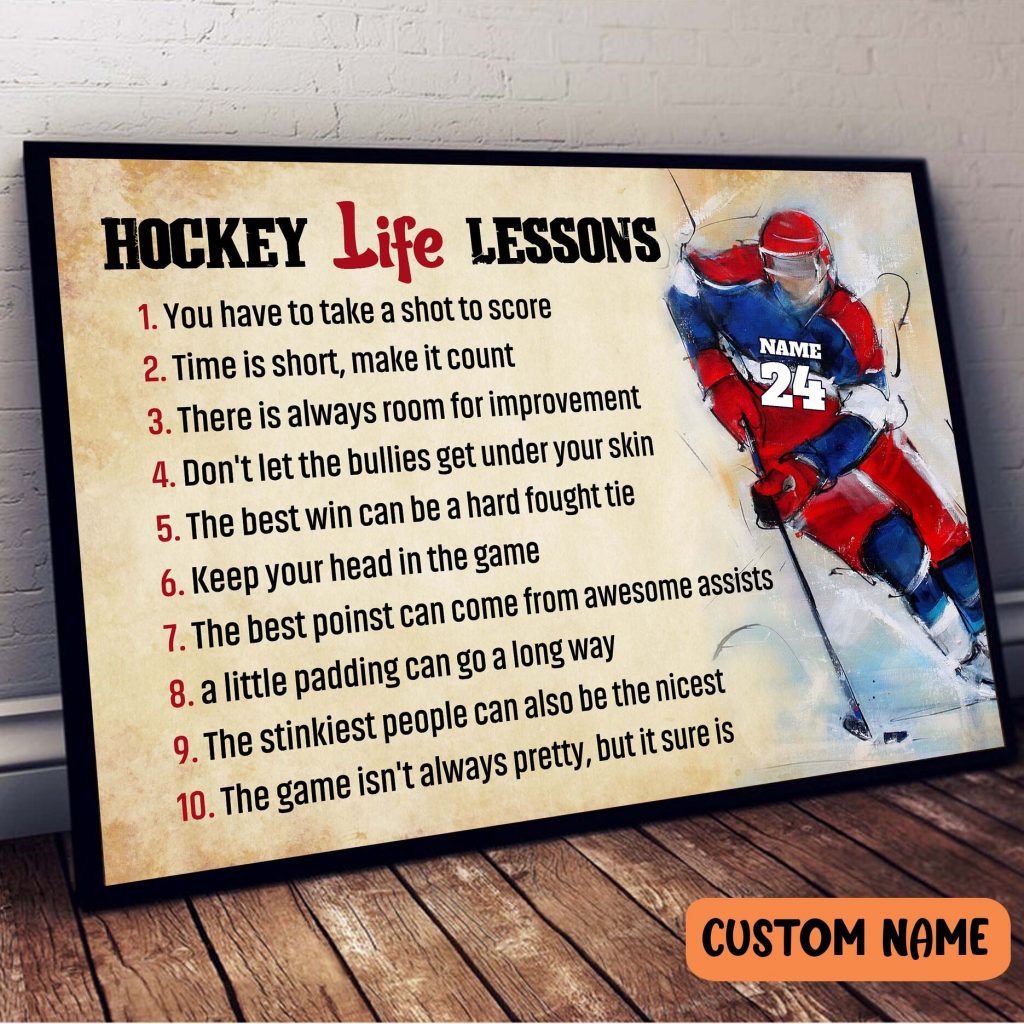 Customize Football Life Lessons Inspirational Poster – Football Fan Player Gift Boy’S Room Decor
