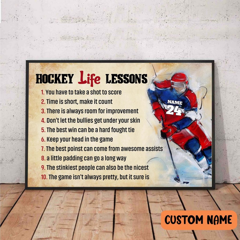 Customize Football Life Lessons Inspirational Poster – Football Fan Player Gift Boy’S Room Decor