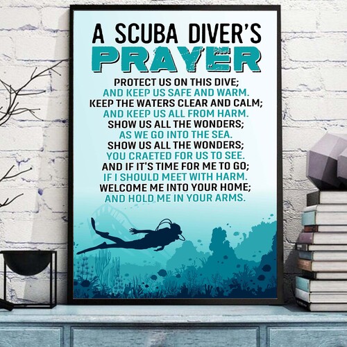 Scuba Diving Life Lessons Poster – Motivational Gift For Dive Lover Divers Personalized