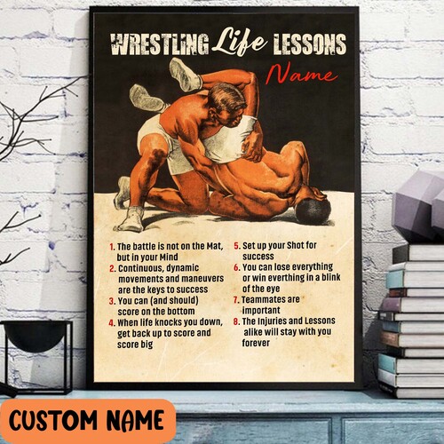 Once A Wrestler Always A Wrestler Poster, Wrestling Wall Art, Gifts For Wrestling Fans