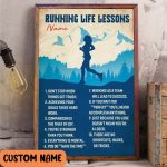 Personalized Running Life Lessons Poster, Running Lover Gift, Gift for Runner