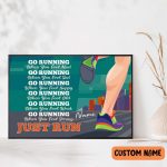 Running Poster – Go Running When You Feel Weak Motivational Wall Art