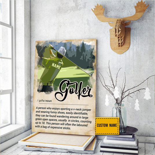 Custom Golfer Funny Definition Poster Dictionary Style Gift For Golf Lovers