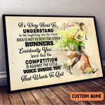 Runner Learn From Competition Poster Motivation Wall Art For Athlete Track and Field Coach