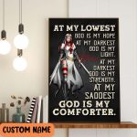 Female Knight Amor Of God Poster – At My Lowest Religious Gift