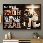 Baseball Player With God Poster – Religious Gift For Son Boy Child Of God