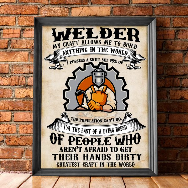 10 Commandments Of Welding Welder Vertical Poster For Welder Dad Son On Father’s Day