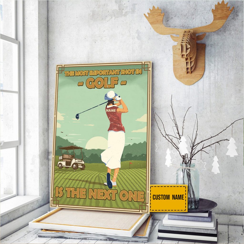 Personalized Female Goler Poster – Inspiration Wall Art For Women Love Golf