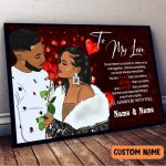 Custom Husband n Wife Poster To My Love Melanin Couple African American Couple Wall Art