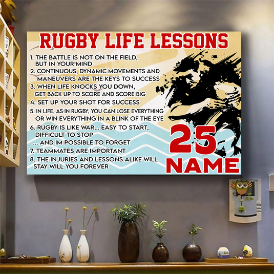 Rugby Poster Rugby Players Rugby Life Lessons Wall Art Home Decor Poster