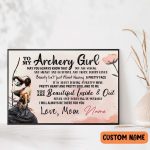 Letter To Archery Girl From Mom Poster Encourage Gift Motivational Wall Art