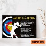 Archery Life Lessons Poster Gift For Archery Lovers With Motivational Sayings