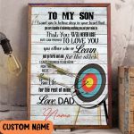 Archer To My Son Love Dad Poster Inspirational Gift For Birthday Boy
