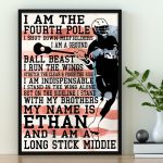 Lacrosse Player Poster A Long Stich Middie Motivational Wall Art For Son