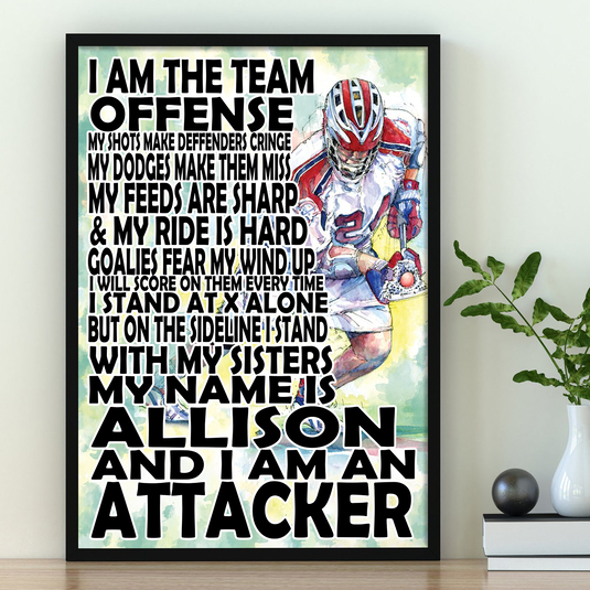 My Feeds Are Sharp My Ride Is Hard Lacrosse Player Poster Home Decor