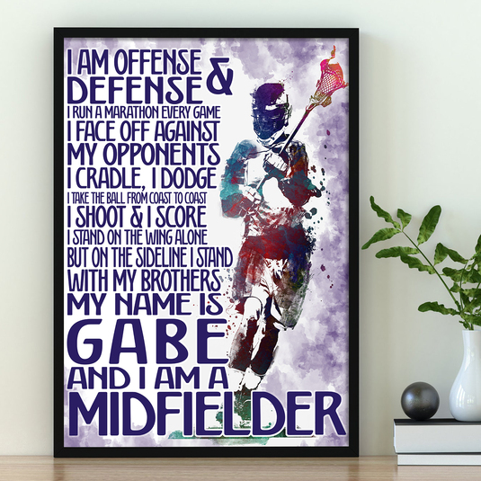 Lacrosse Coach Team Leader Dedicated Motivate And Listen Poster Meaningful Gift