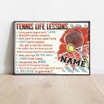 Tennis Life Lesson Poster Gift For Boy, Tennis Player, Dad On Father’s Day Mother’s Day