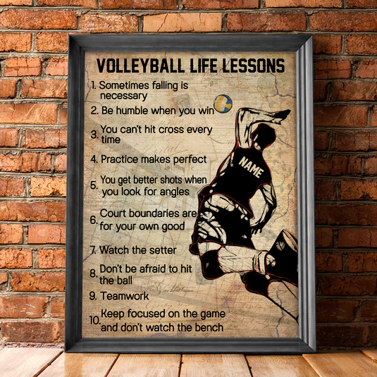 Tennis Life Lessons Poster, Tennis Lover Gift, Sport Gift For Tennis Player