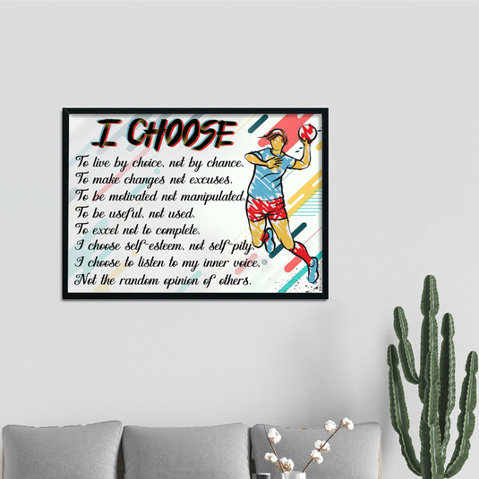 Volleyball I Choose To Live By Choice Poster Meaningful Wall Art