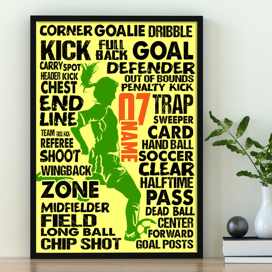 Soccer Life Lesson For Women Poster Motivated Wall Art Gift For Sport Girl