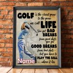 Golf Is Closet Game Poster Wall Art For Golfer Sporter Personalized