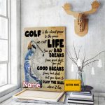 Golf Is Closet Game Poster Wall Art For Golfer Sporter Personalized