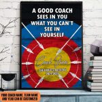 Custom Archery Word Art Poster Thank you Coach Print, Coach Appreciation gift