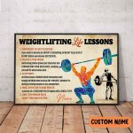 Weightlifting Life Lessons  Poster  Ideal Gift For Gymmer Love Lifting Fitness