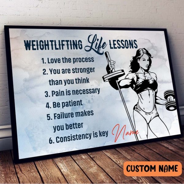 Olympic Weightlifting Life Lessons Poster Ideal gift For Women Love Crossfit