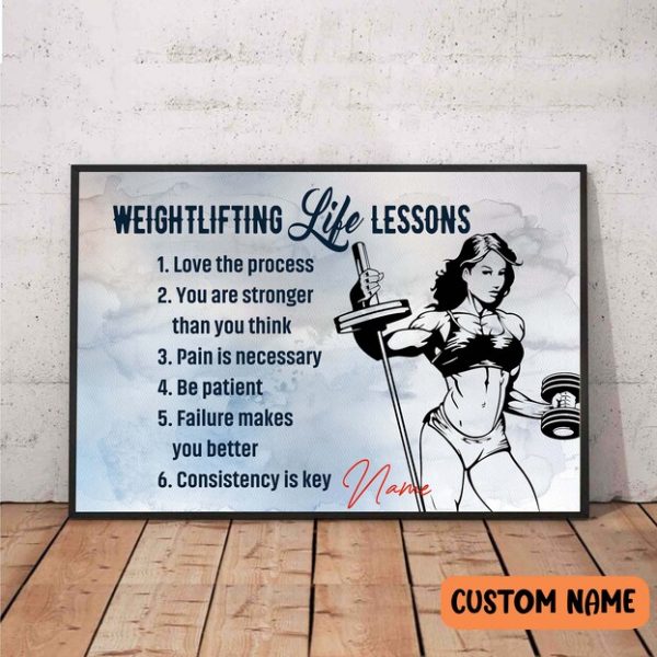 Weightlifting God Strength Horizontal Poster ideal gift For Crossfit Fitness Lover